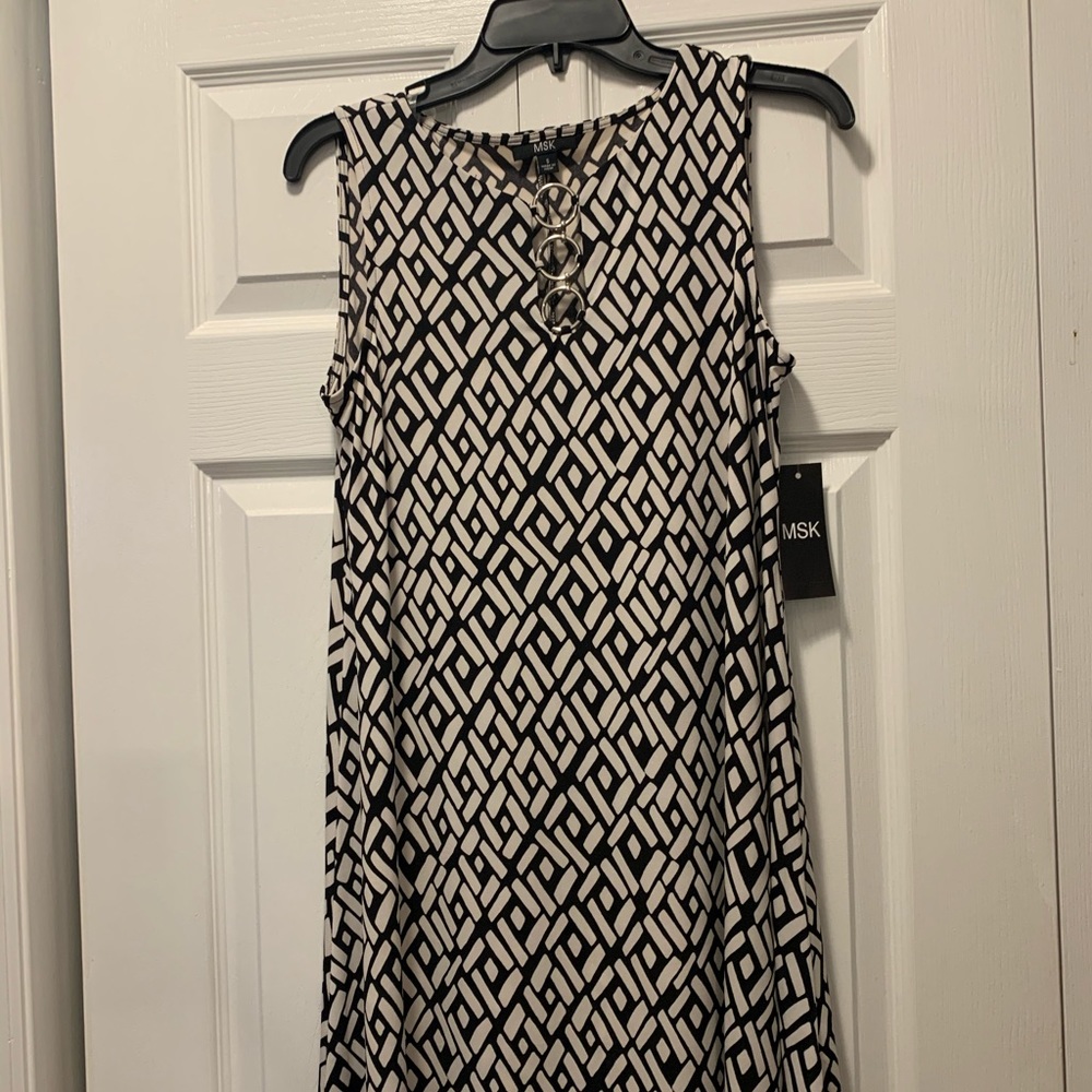 MSK Black/White Dress -NWT